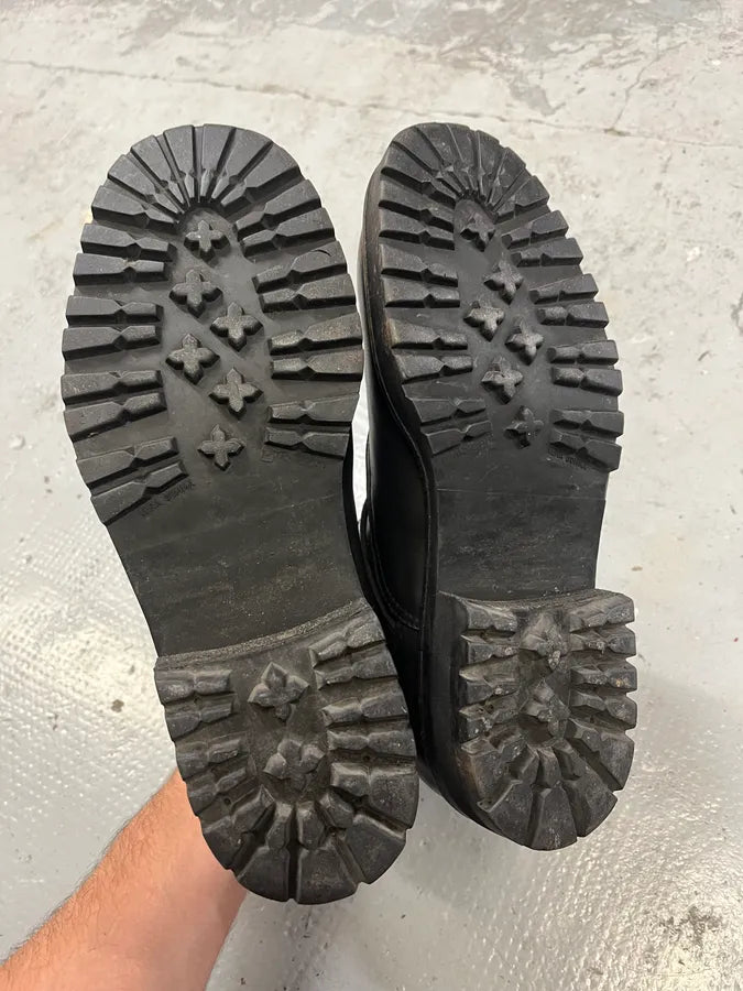 Versace Double Gold Buckles Black Boots DwoXffd 6