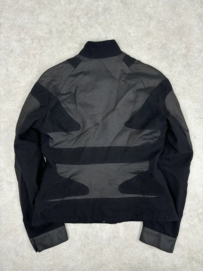 Versace Geometrical Grey & Black Biker Jacket FzNftAd 4