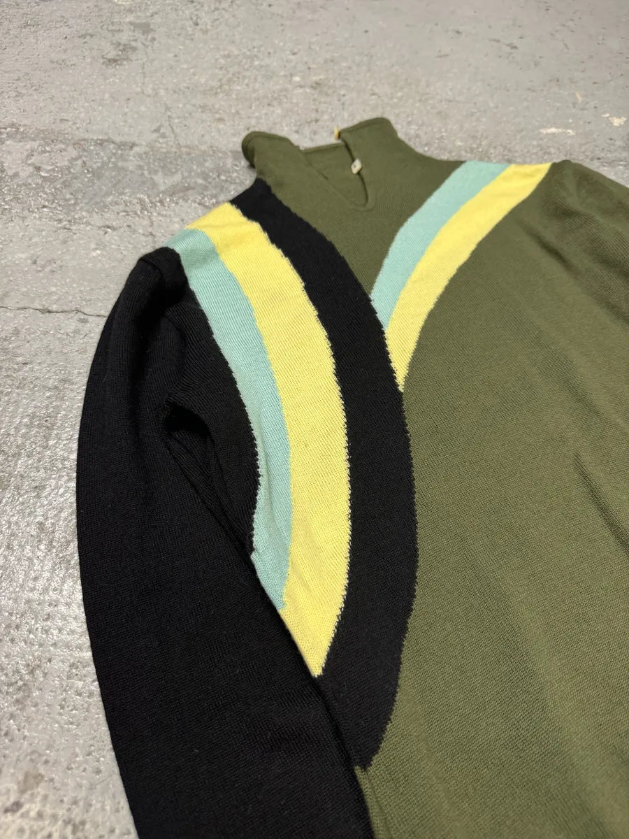Versace Green Spiral Turtleneck Sweater SPxVdUD 5