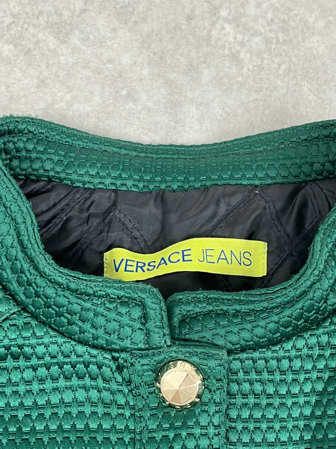 Versace Italian Green Bomber Royal Jacket mfAHNpm 8