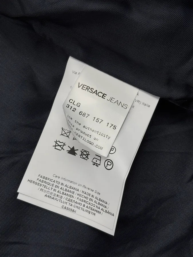 Versace Burgundy Nylon Quilted Baroque Bomber Jacket xzEkgKL 9