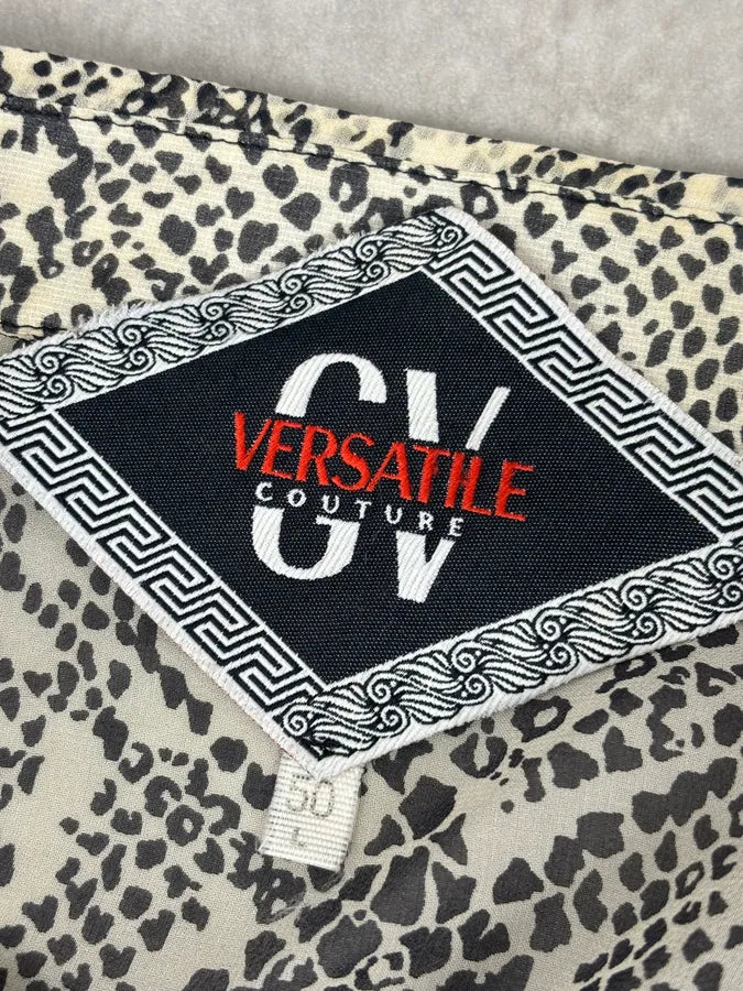 Versace Jeans Grey Python Print Silk Shirt  IChqEbZ 8