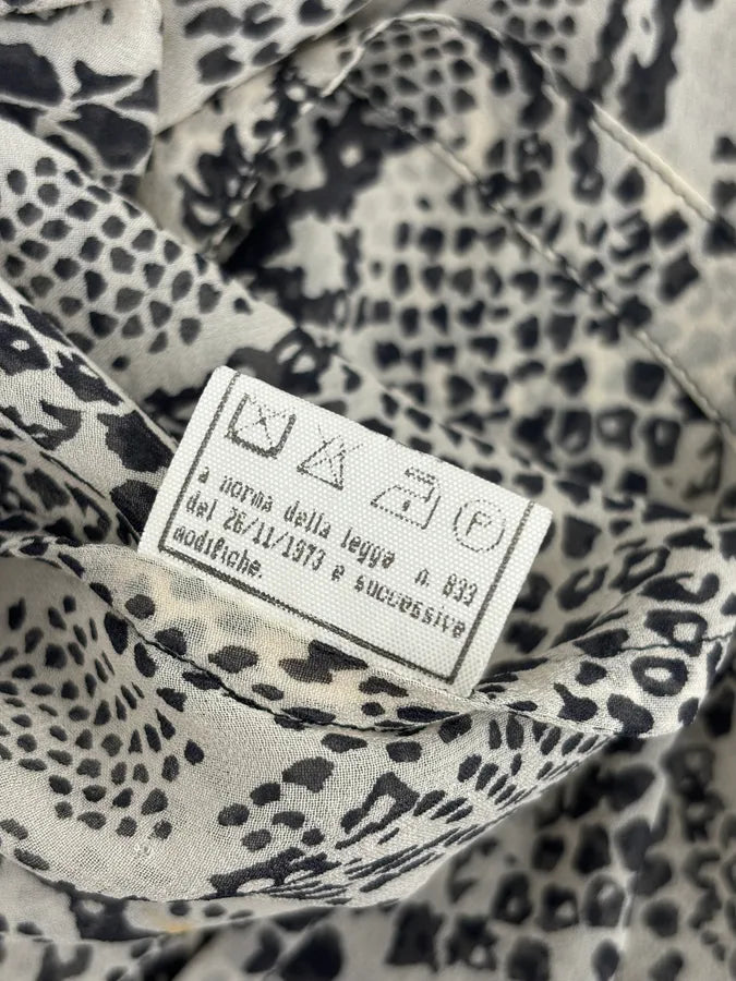 Versace Jeans Grey Python Print Silk Shirt  IChqEbZ 10