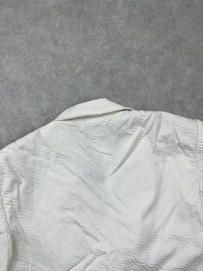 Versace Couture Cream White Wave Embellished Blazer Jacket YTCJLRO 6