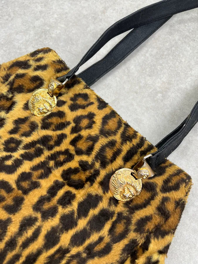 Versace Leopard Faux Fur Shoulder Bag rKdnrNm 3