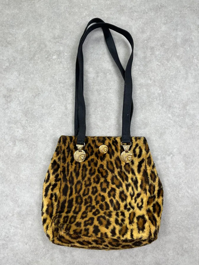 Versace Leopard Faux Fur Shoulder Bag rKdnrNm 4