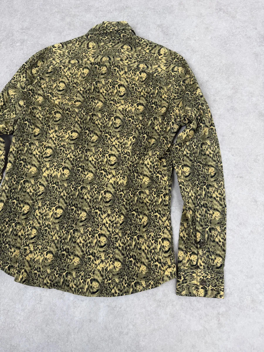 Versace Leopard Print Mafia Shirt ExKmrca 7