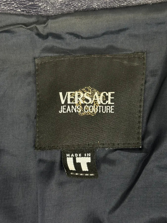 2000s Versace Purple Leather Gold Hardware Jacket RGmjBPy 8