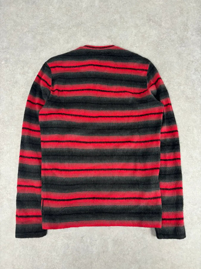 2000s Versace Red & Black Wool Striped Light Sweater uncCiYi 4