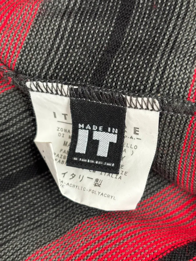 2000s Versace Red & Black Wool Striped Light Sweater uncCiYi 8