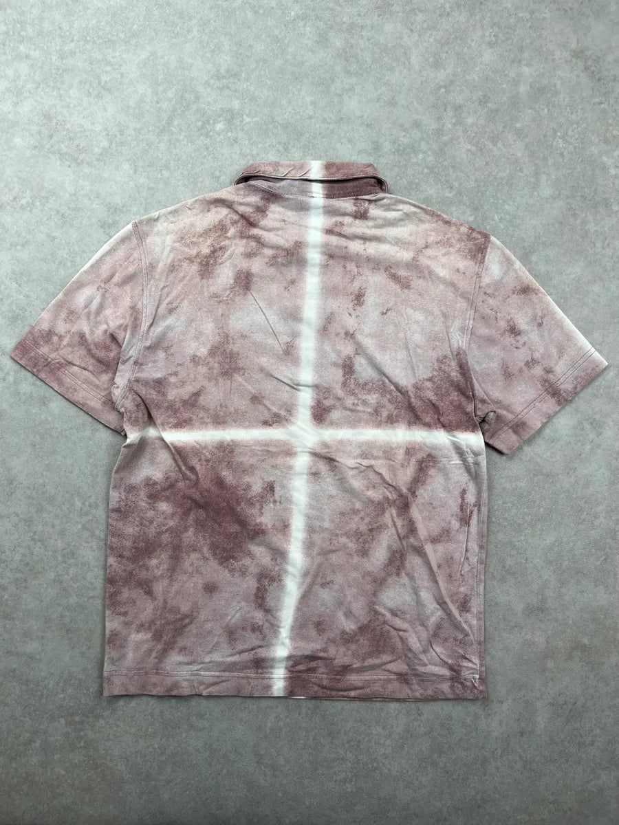 2000s Versace Rose Velvet Tie-Dye Polo WqTzPZH 3