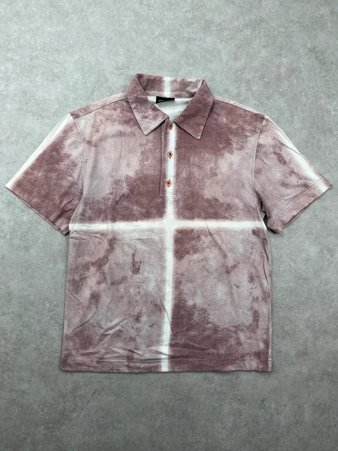2000s Versace Rose Velvet Tie-Dye Polo WqTzPZH 0
