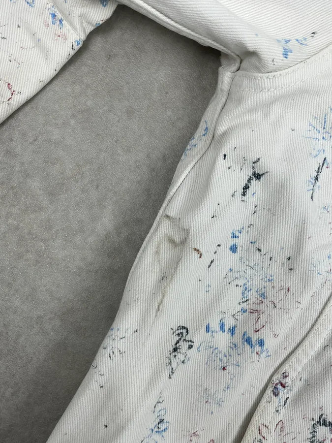 Versace Royal Erased White Denim Jacket edrrLwf 12