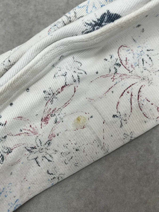 Versace Royal Erased White Denim Jacket edrrLwf 11