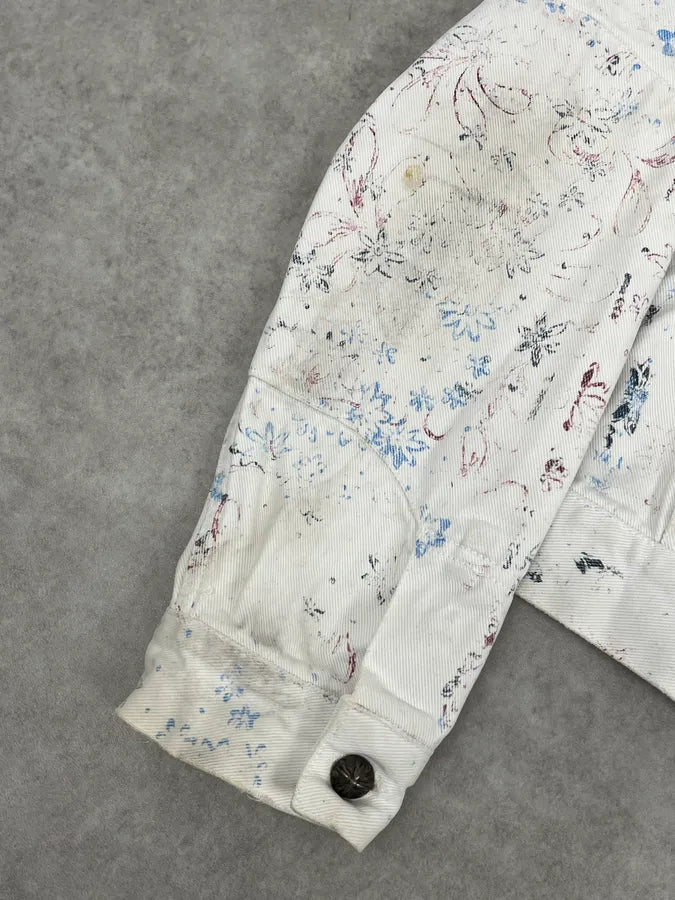 Versace Royal Erased White Denim Jacket edrrLwf 13