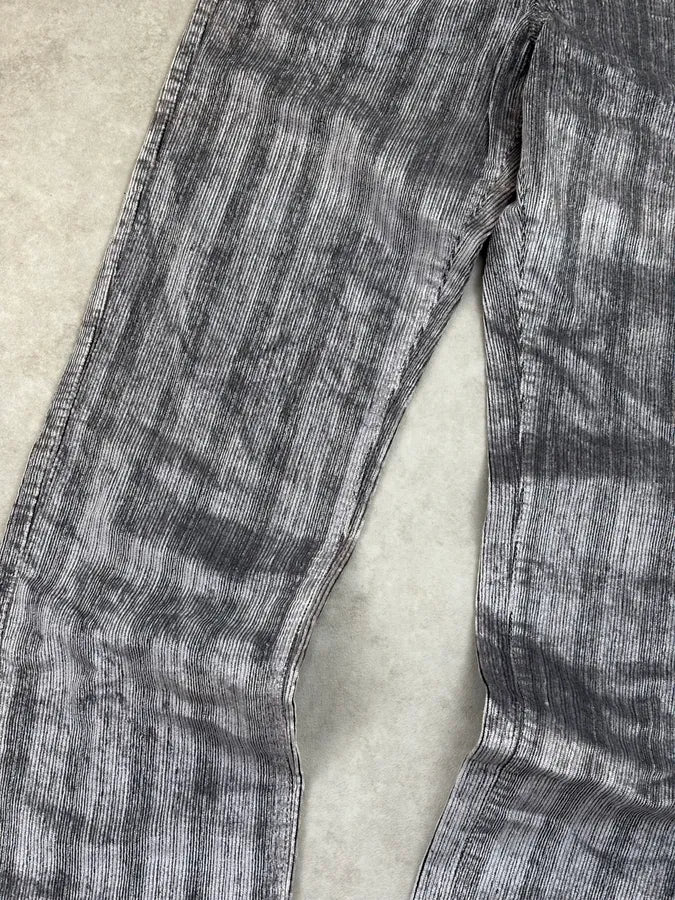 AW2003 Versace Silver Grey Ribbed Cozy Pants KNmDEhC 8