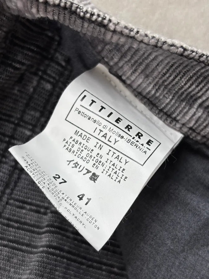 AW2003 Versace Silver Grey Ribbed Cozy Pants KNmDEhC 11