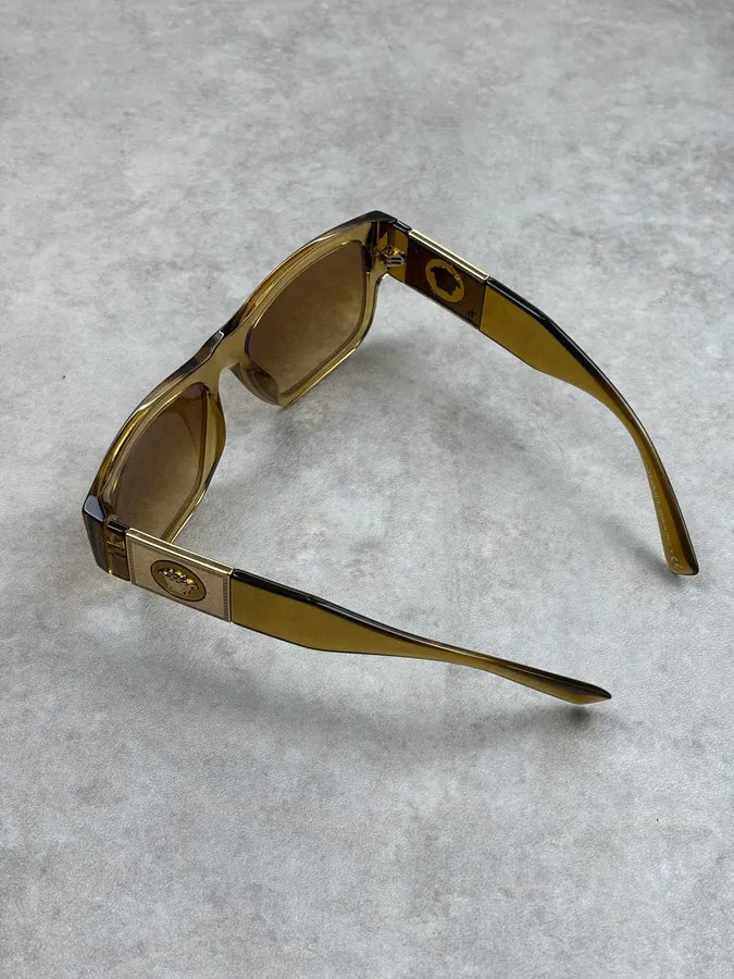 Versace Tortoiseshell Acetate Logo Sunglasses DWZnlSm 5