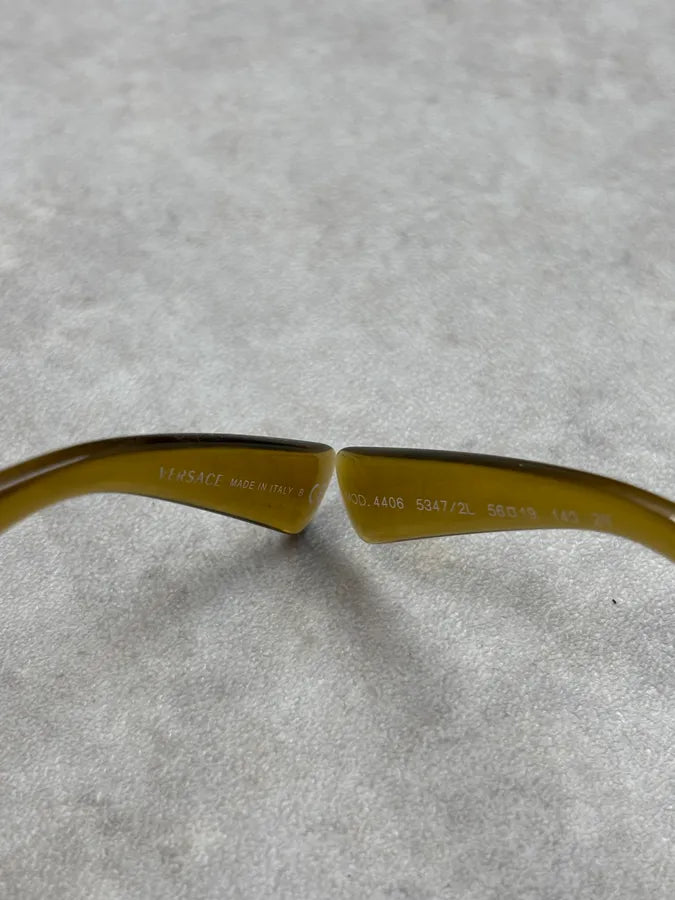 Versace Tortoiseshell Acetate Logo Sunglasses DWZnlSm 7