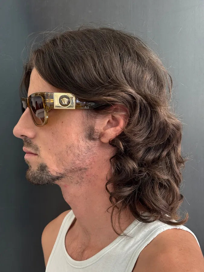 Versace Tortoiseshell Acetate Logo Sunglasses DWZnlSm 2