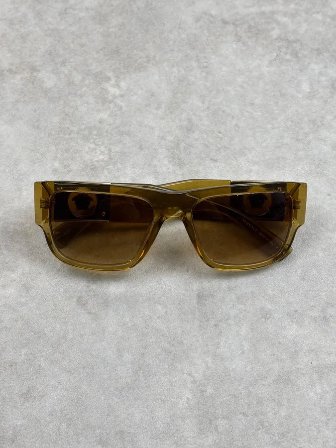 Versace Tortoiseshell Acetate Logo Sunglasses DWZnlSm 3