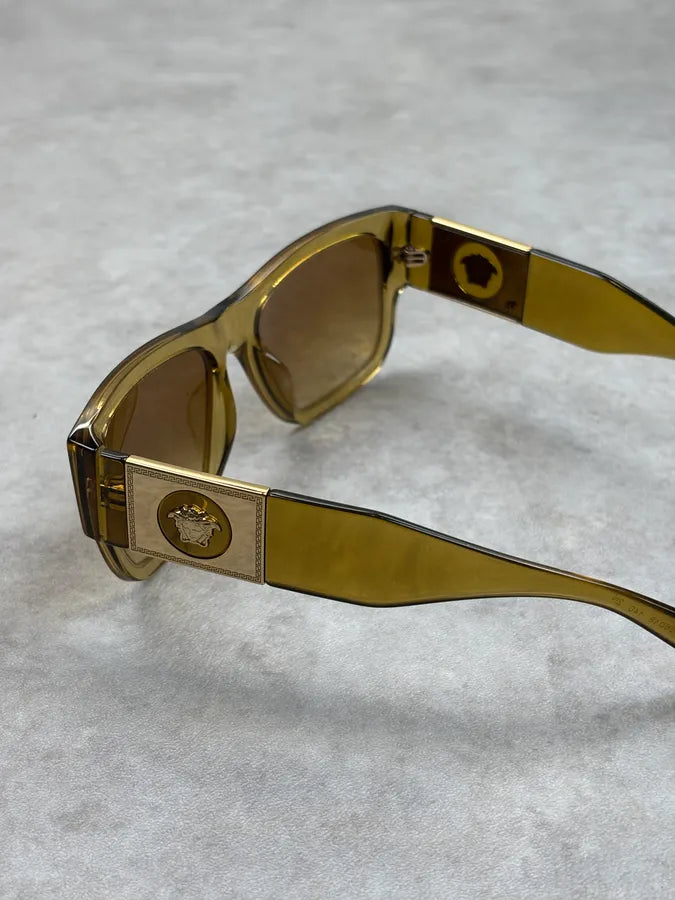 Versace Tortoiseshell Acetate Logo Sunglasses DWZnlSm 8