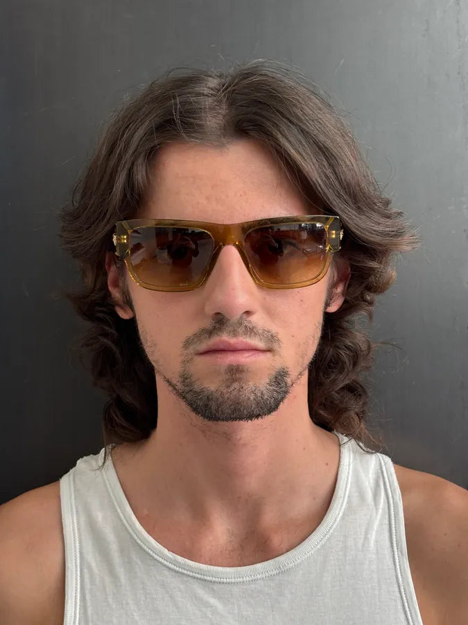 Versace Tortoiseshell Acetate Logo Sunglasses DWZnlSm 1