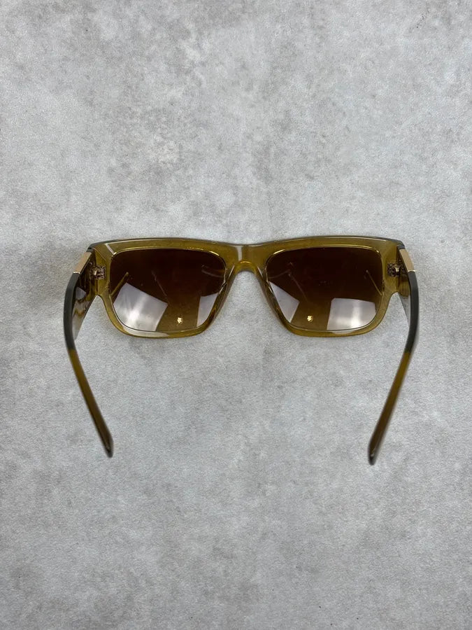 Versace Tortoiseshell Acetate Logo Sunglasses DWZnlSm 6