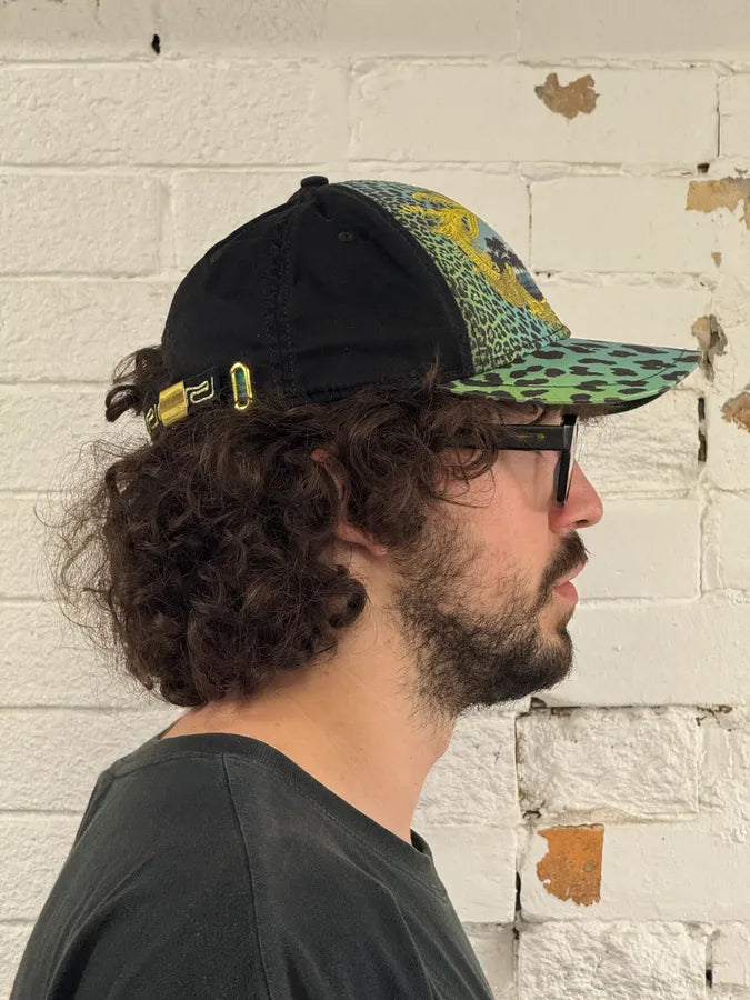 Versace H&M Turquoise Leopard Print Baseball Cap dVhKWWH 3