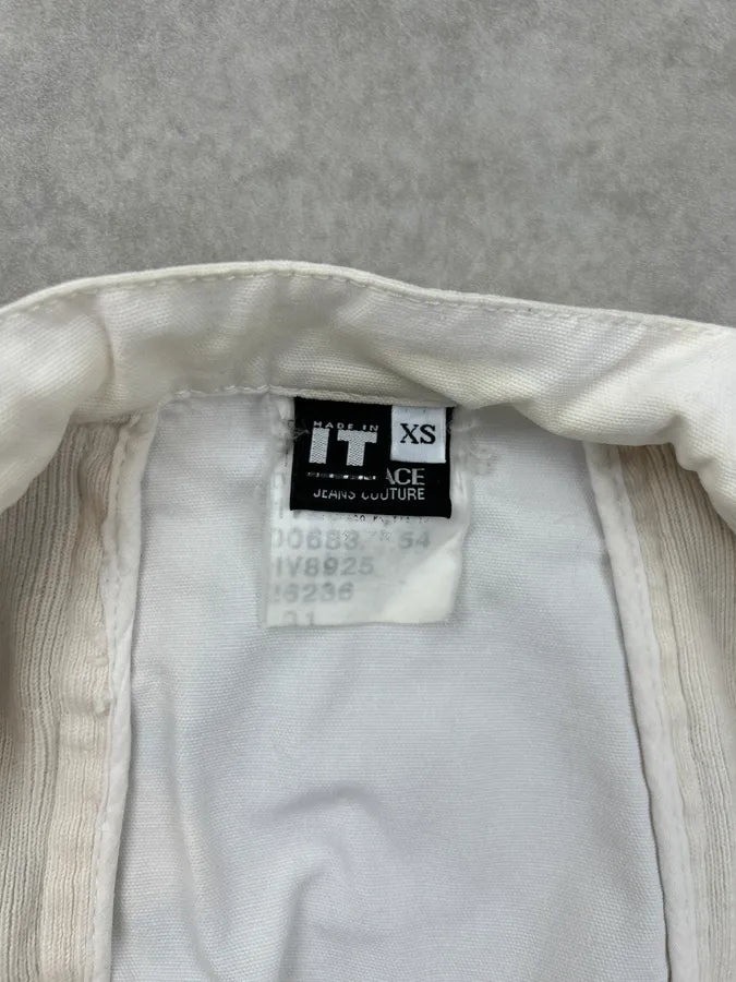 2000s Versace White Multi Zip Jacket qekuusu 11