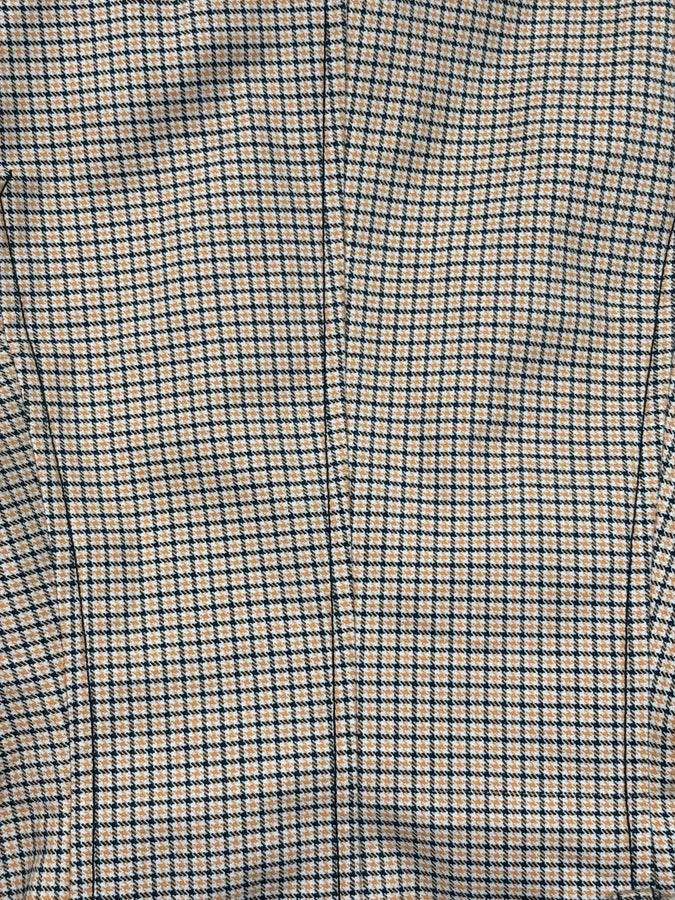 2000s Versace Beige Checkered Set Jacket & Skirt WmIUmwO 12
