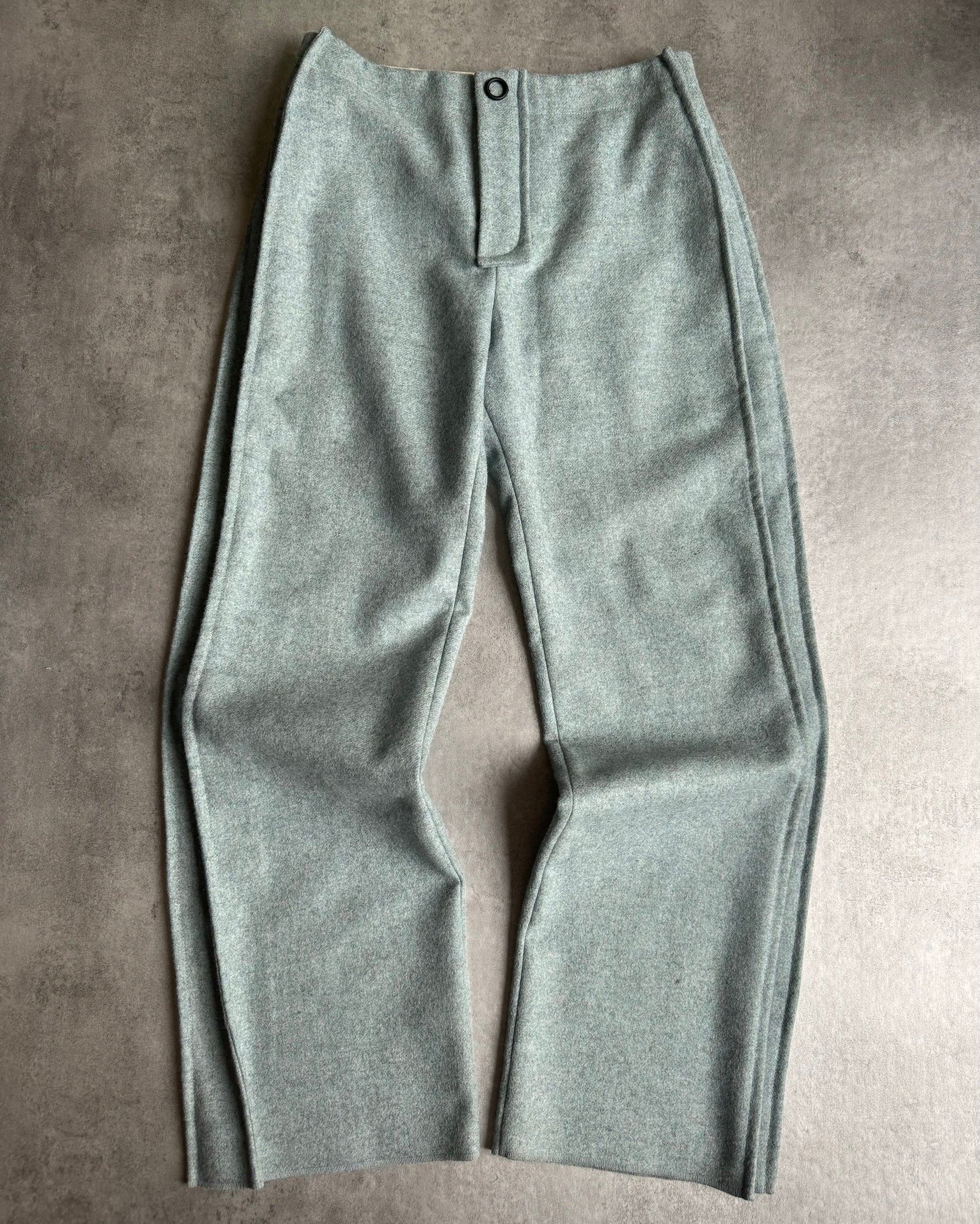 Acne Studios Wool Grey Modern Cozy Tailored Pants  (M) - 1