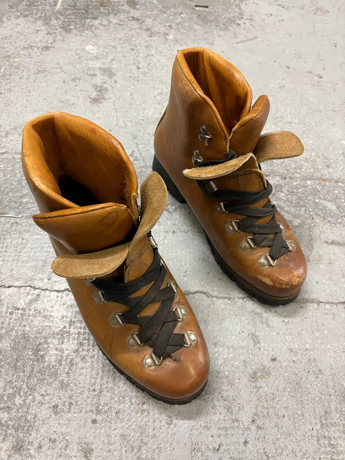 Vibram High Brown Leather Daily Mountain Boots TSTlFol 3