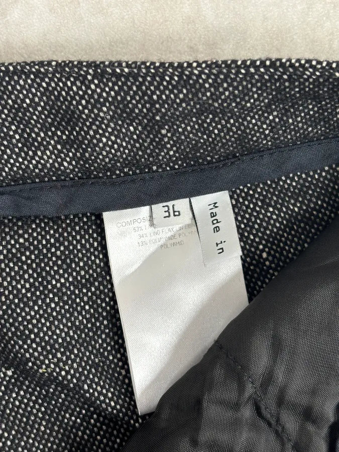 AW2008 Balenciaga Charcoal Wool Blend Grey Straight Pants  PKDMNaV 10