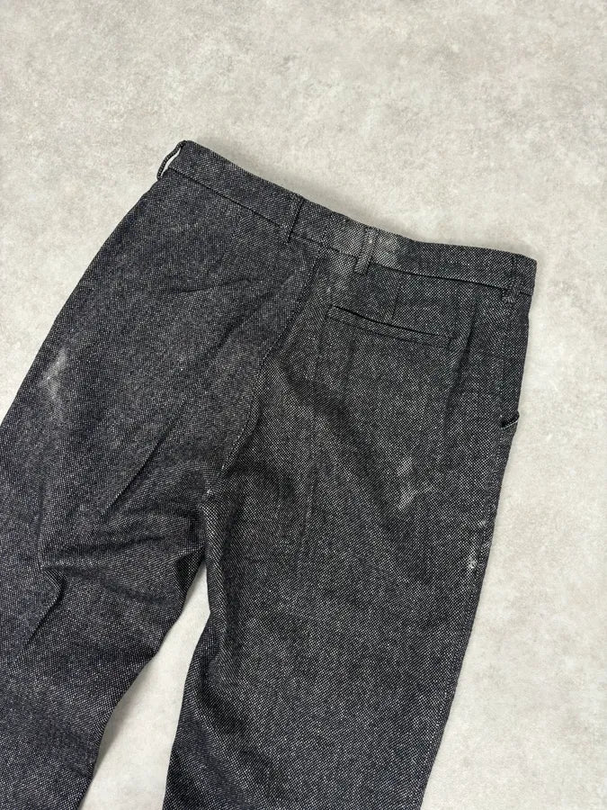 AW2008 Balenciaga Charcoal Wool Blend Grey Straight Pants  PKDMNaV 6