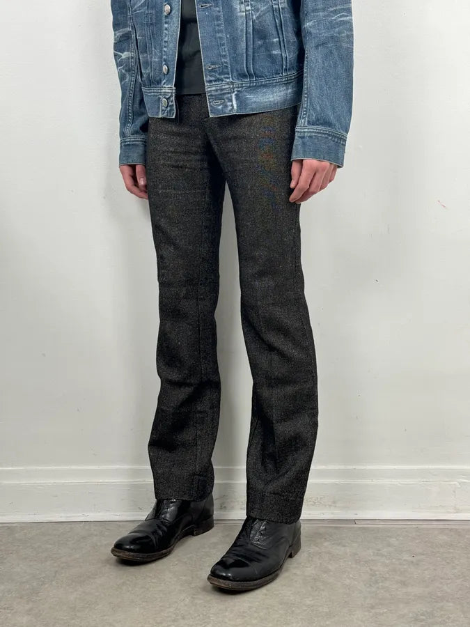 AW2008 Balenciaga Charcoal Wool Blend Grey Straight Pants  PKDMNaV 2