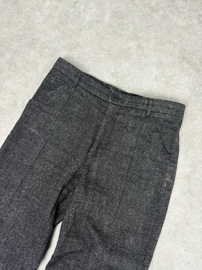 AW2008 Balenciaga Charcoal Wool Blend Grey Straight Pants  PKDMNaV 4