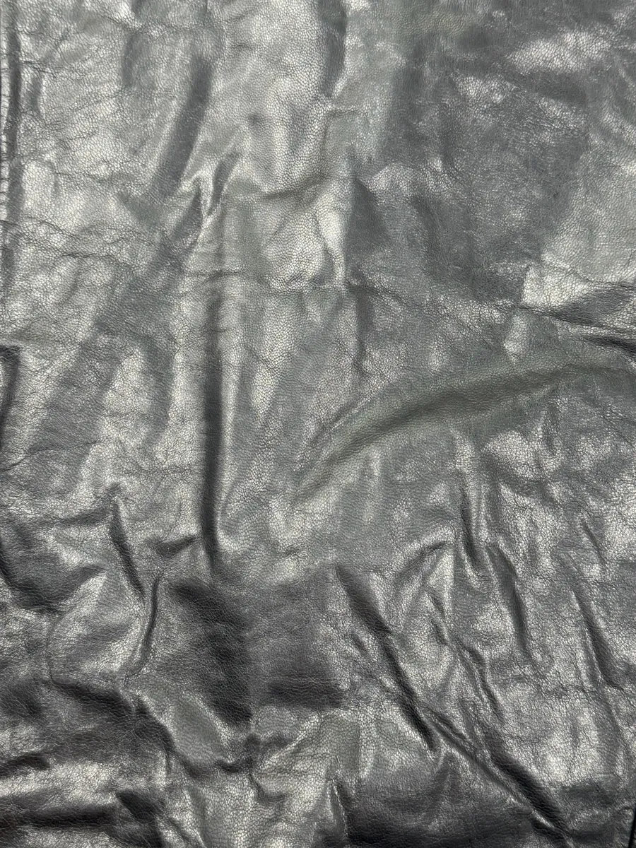 2000s Archive Black Leather Avant-Garde Jacket yjQBrVk 9