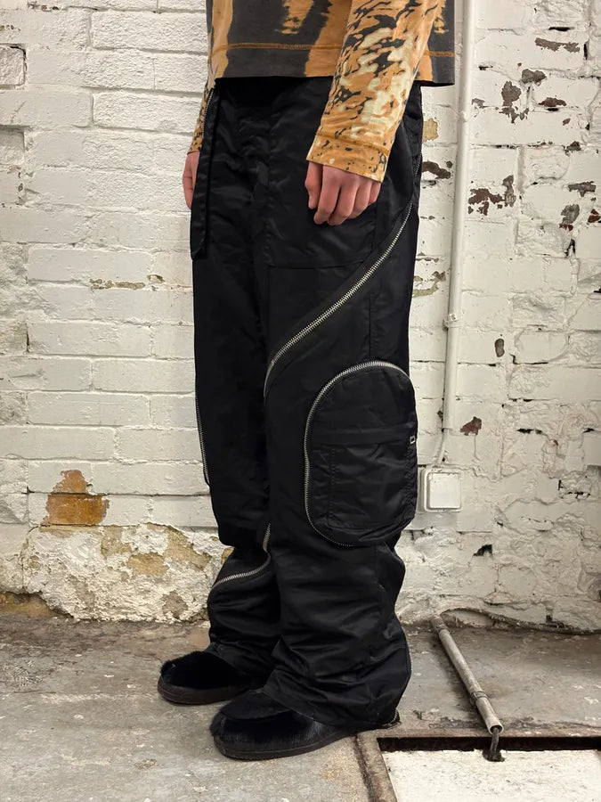Archive Black Nylon Tornado Zip Pants RjPRbFW 1