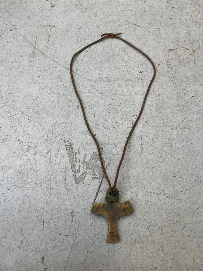 Vintage Celtic Cross Pendant Golden Necklace GkPxtxn 4
