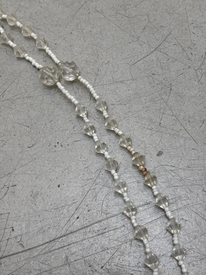 Archive White Rosary Necklace SygCFWx 6