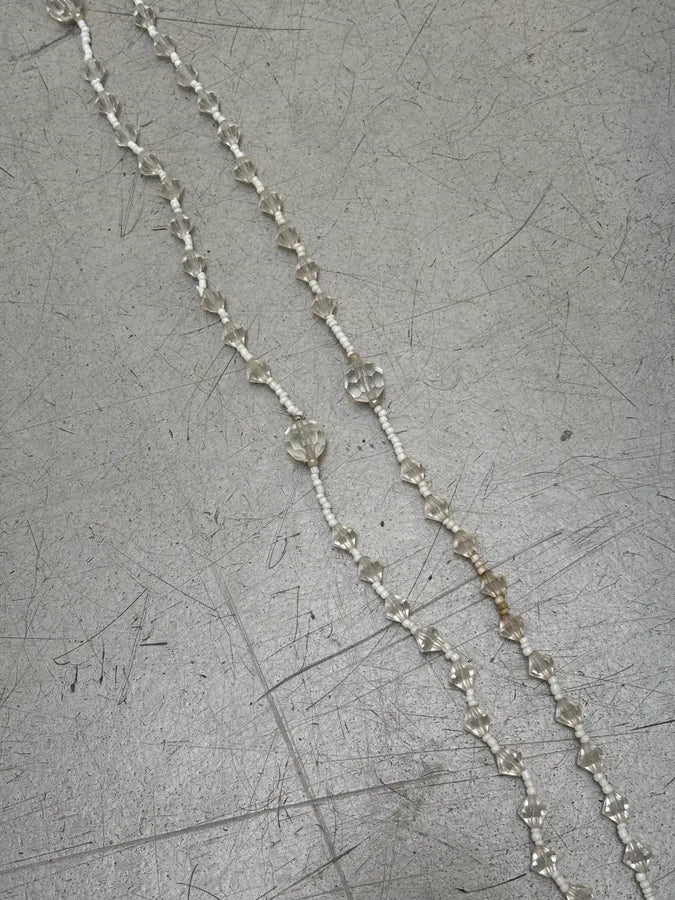 Archive White Rosary Necklace SygCFWx 5