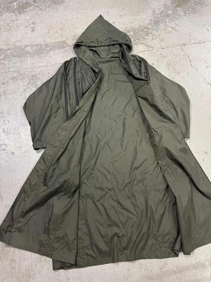 Vintage Dark Green Multi Zip Trench Jacket AJvNLSi 10