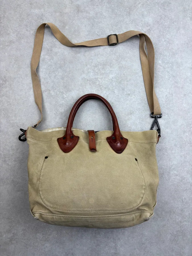 2010s Ralph Lauren Denim Supply USA Flag Canvas Shoulder Bag  zlxTqVa 9