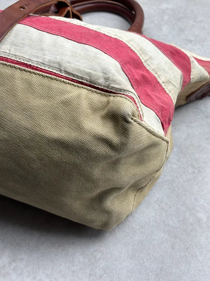 2010s Ralph Lauren Denim Supply USA Flag Canvas Shoulder Bag  zlxTqVa 8