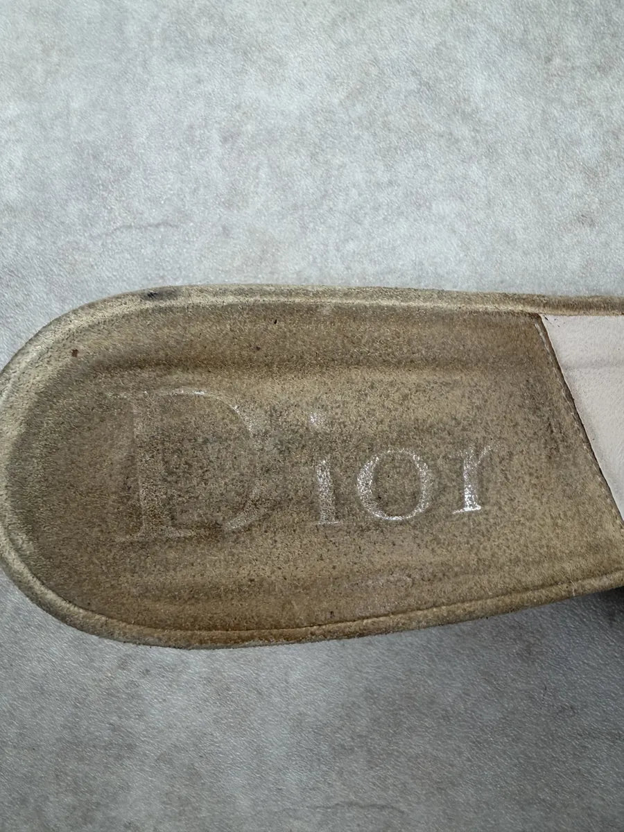 AW2002 Dior Beige Suede Kitten Laced Pumps by John Galliano FodceGF 8