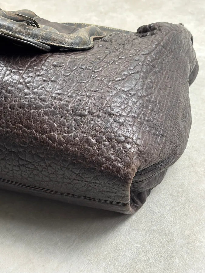 2000s Fendi B Bag Brown Buckle Shoulder Bag EbobjUU 8