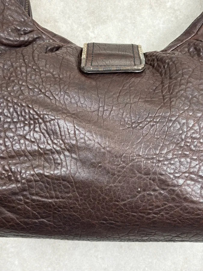 2000s Fendi B Bag Brown Buckle Shoulder Bag EbobjUU 13