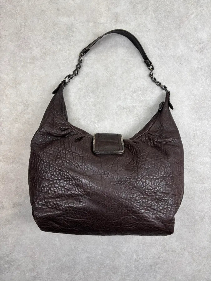 2000s Fendi B Bag Brown Buckle Shoulder Bag EbobjUU 12