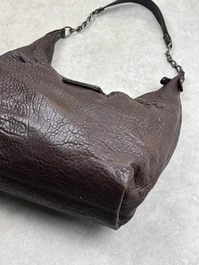 2000s Fendi B Bag Brown Buckle Shoulder Bag EbobjUU 10